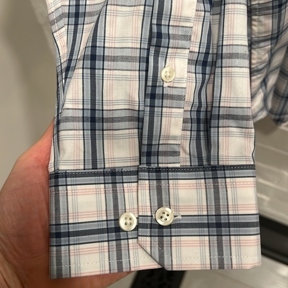 NWT GAP Men’s Plaid Slim Fit Non-iron stretch Button Down Dress Shirt - XXL - Picture 3 of 5